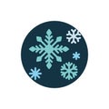 Snow flakes flat icon Royalty Free Stock Photo