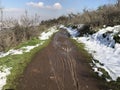 Snow flakes and Snow fall in Santiago, Chile