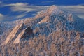Snow Flocked Bear Mountain at Sunrise Royalty Free Stock Photo
