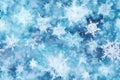 Snow flower background on glass, concept of Winter wonderland