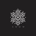 Snow flower line simple logo vector