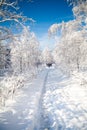 Snow footpath