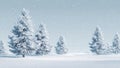 Snow Forest Minimal Harmony Royalty Free Stock Photo