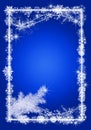 Snow frame bakcground of christmas . Royalty Free Stock Photo