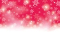 Abstract Red Winter Background With Halos, Snowflakes, And Text Space. Royalty Free Stock Photo