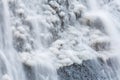 Snow at Fukuroda Falls Royalty Free Stock Photo