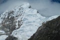 High snow mountains of Cordillera Blanca in Peru Royalty Free Stock Photo