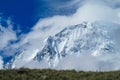 High snow mountains of Cordillera Blanca in Peru Royalty Free Stock Photo