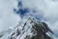 Huascaran Cordillera Blanca high snow mountain in Peru, near city Huaraz, Andes Royalty Free Stock Photo