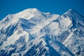 Close up unobstructed view of Denali Mt McKinley in Denali National Park. Completely clear view of the Great One.