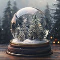 Snow globe AI Image Royalty Free Stock Photo