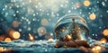 Snow Globe Christmas Tree Royalty Free Stock Photo