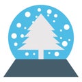 Snow Globe Color Vector icon Easily modify or edit