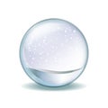 Realistic transparent glass sphere illustration Royalty Free Stock Photo