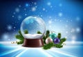 Snow Globe Realistic Composition