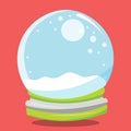 SNOW GLOBE YELLOWGREEN EMPTY 09 Royalty Free Stock Photo