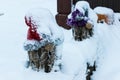 Snow gnomes in hats