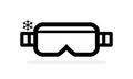 snow goggles icon for app and web. winter gear icon Royalty Free Stock Photo