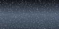 Snow gray background. Christmas snowy winter design. White falling snowflakes, abstract landscape. Cold weather effect