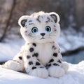 Snow guepard plushie