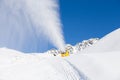 Snow gun in the mountains Royalty Free Stock Photo