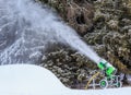 Snow gun. Ski resort of Selva di Val Gardena, Italy
