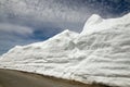 Snow heap on side road