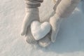 Snow Heart in Hands