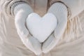Snow Heart in Hands Royalty Free Stock Photo