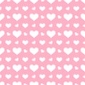Snow hearts seamless background Royalty Free Stock Photo