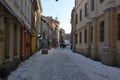 Winter old town Lviv Ukraine