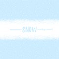 Snow horizontal seamless banner, snowbound stripe, ribbon