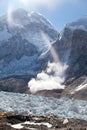 snow ice avalanche to everest base camp Royalty Free Stock Photo