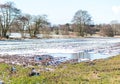 Snow and Ice in the Field Royalty Free Stock Photo