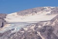 Snow and ice at the peaks of the Hoher Tenn and the Grosses Wiesbachhorn Royalty Free Stock Photo