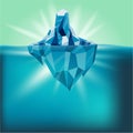 Snow Iceberg Water Mountain Background Vector