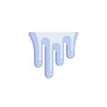 Snow icicles flat icon