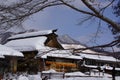 Snow Japanese cottage Royalty Free Stock Photo