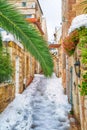 Snow in Jerusalem Royalty Free Stock Photo