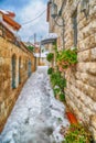 Snow in Jerusalem Royalty Free Stock Photo