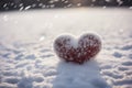 Snow kissed hearts, a romantic gesture in the winter wonderland