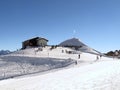 Snow landscape in Austria near Ifen, Kleinwalsertal Royalty Free Stock Photo