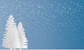 Snow landscape background. Vector illustration for retro christmas card Royalty Free Stock Photo