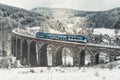 Winter photo of the Novinsky viaduct from Krystof valley