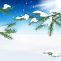 Snow landscape Royalty Free Stock Photo
