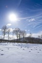 Snow landscape in North Yorkshire, England Royalty Free Stock Photo