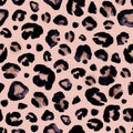 Snow Leopard skin seamless background Royalty Free Stock Photo