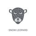 Snow leopard icon. Trendy Snow leopard logo concept on white background from animals collection Royalty Free Stock Photo