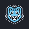 Snow Leopard Mascot Logo Template Royalty Free Stock Photo