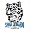 Snow leopard mascot Royalty Free Stock Photo